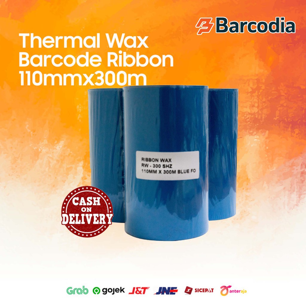 Thermal Ribbon Wax Barcode Face Out 110mmX300m