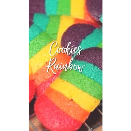 

Kue Lidah Kucing Pelangi/Cat's Tongue Rinbow Cookies