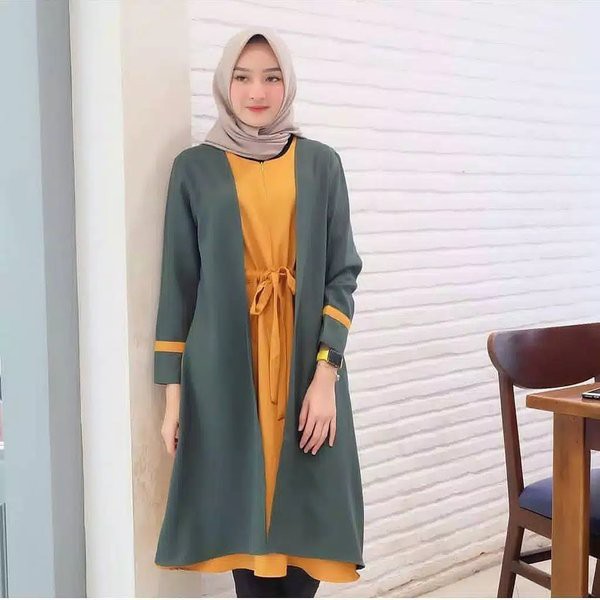  BAJU  TUNIK ATASAN  LONG DRESS WANITA  DEWASA  SYARI MAXI 