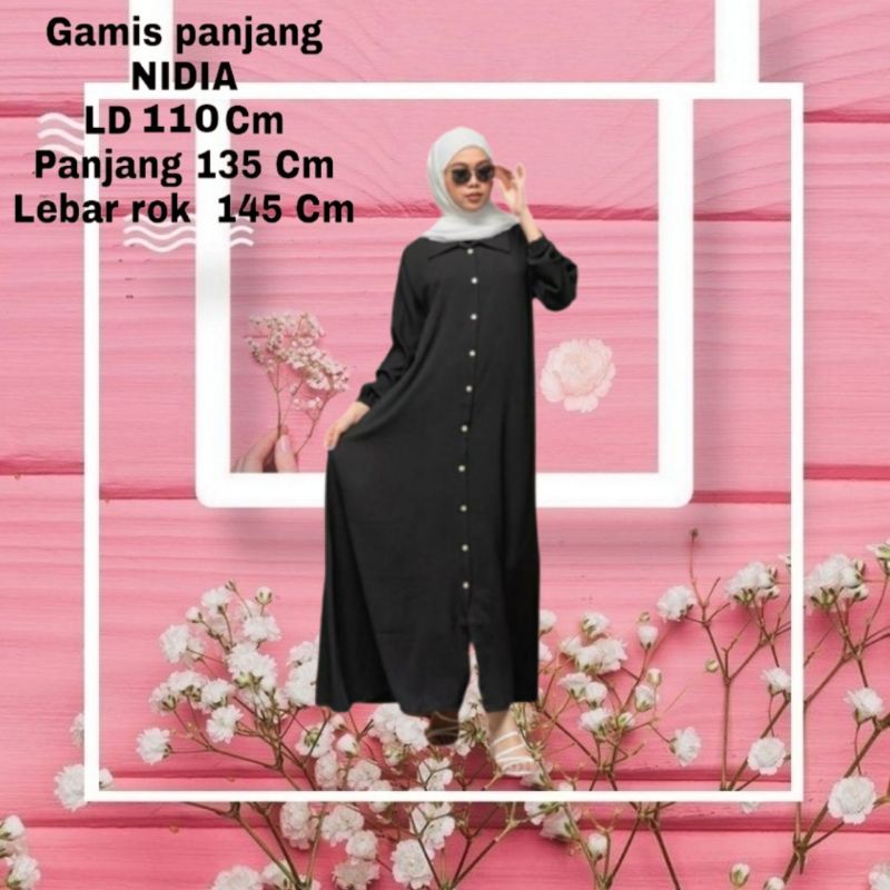 Baju Gamis wanita Dewasa Terbaru 2022 Full Kancing Kerah Kemeja Bahan Moscrepe Baju Muslimah Modern Dress Muslim Kekinian untuk Pengajian dan Kondangan