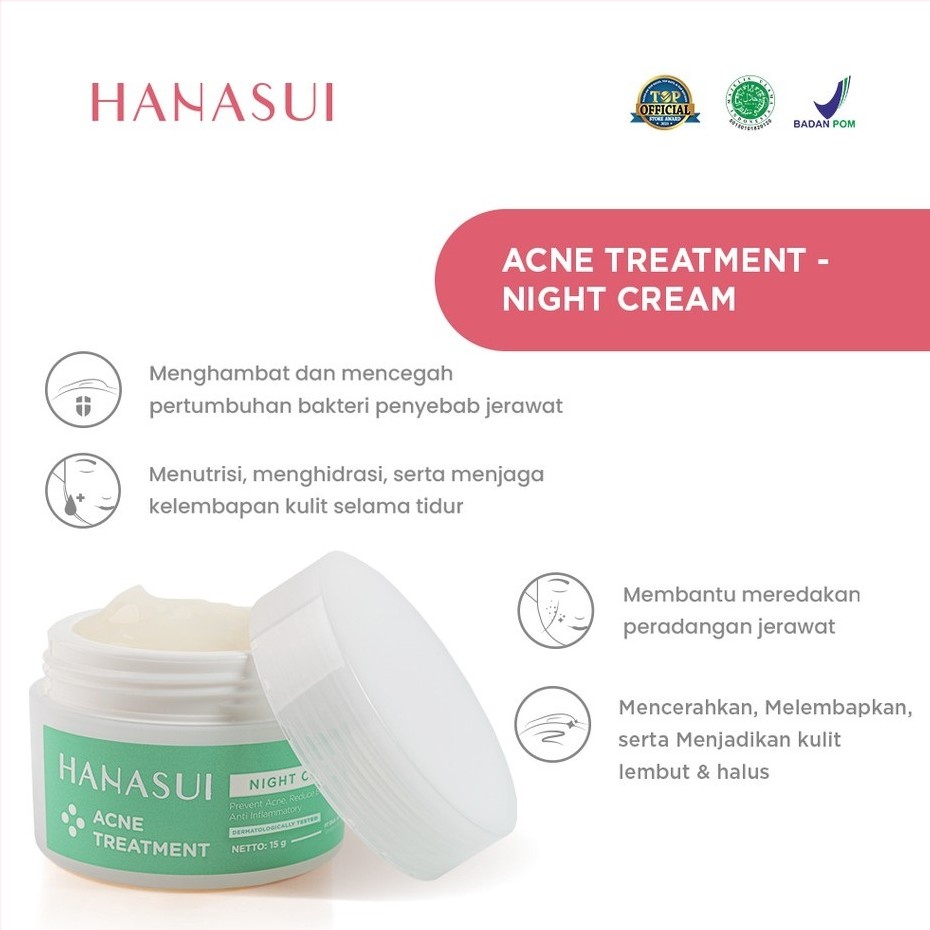 Hanasui Acne Treatment Package 5in1 Free Pouch - Paket Perawatan Jerawat