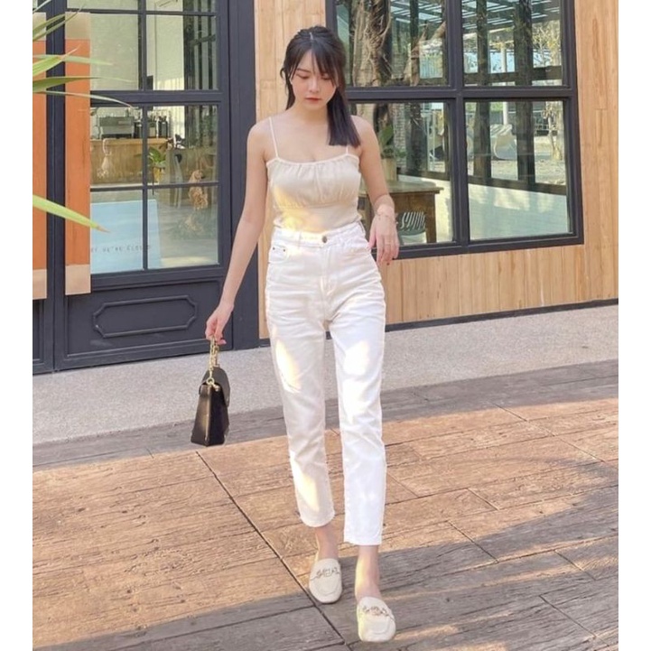 Boyfriend jeans putih