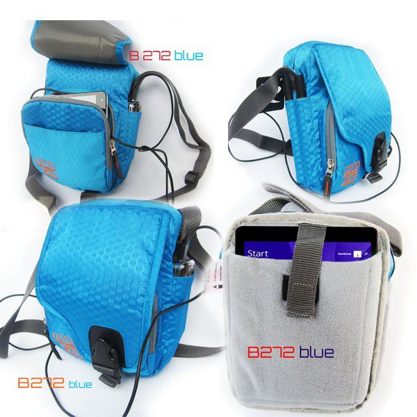 Promo Tas Selempang Tablet 7- 8 inch biru Nordend B272 (tas Tablet,tas Sling,messenger Bag) Diskon