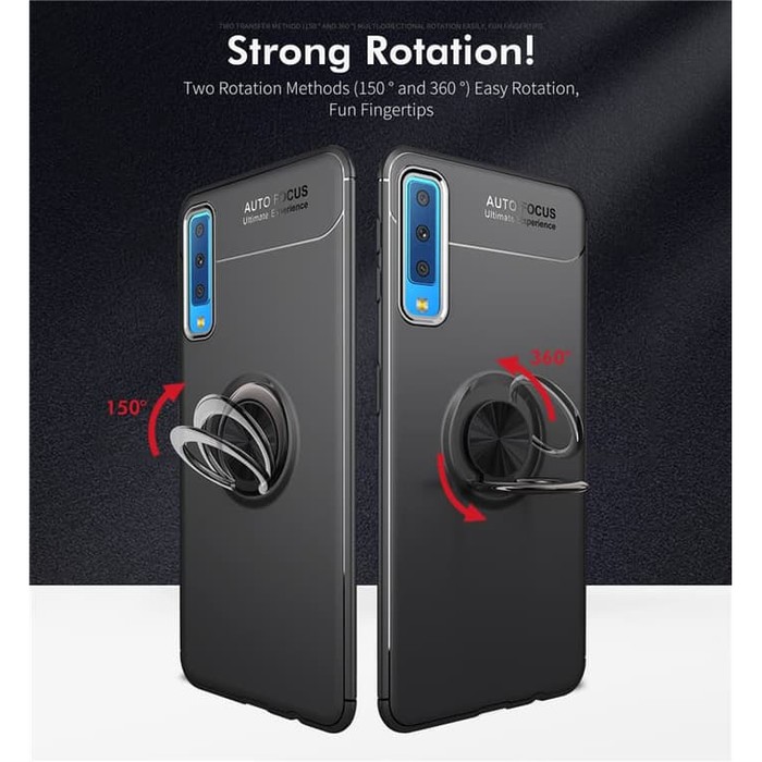 Case Autofocus Ring Magnetic Casing Samsung Galaxy A7 2018 a9 2018