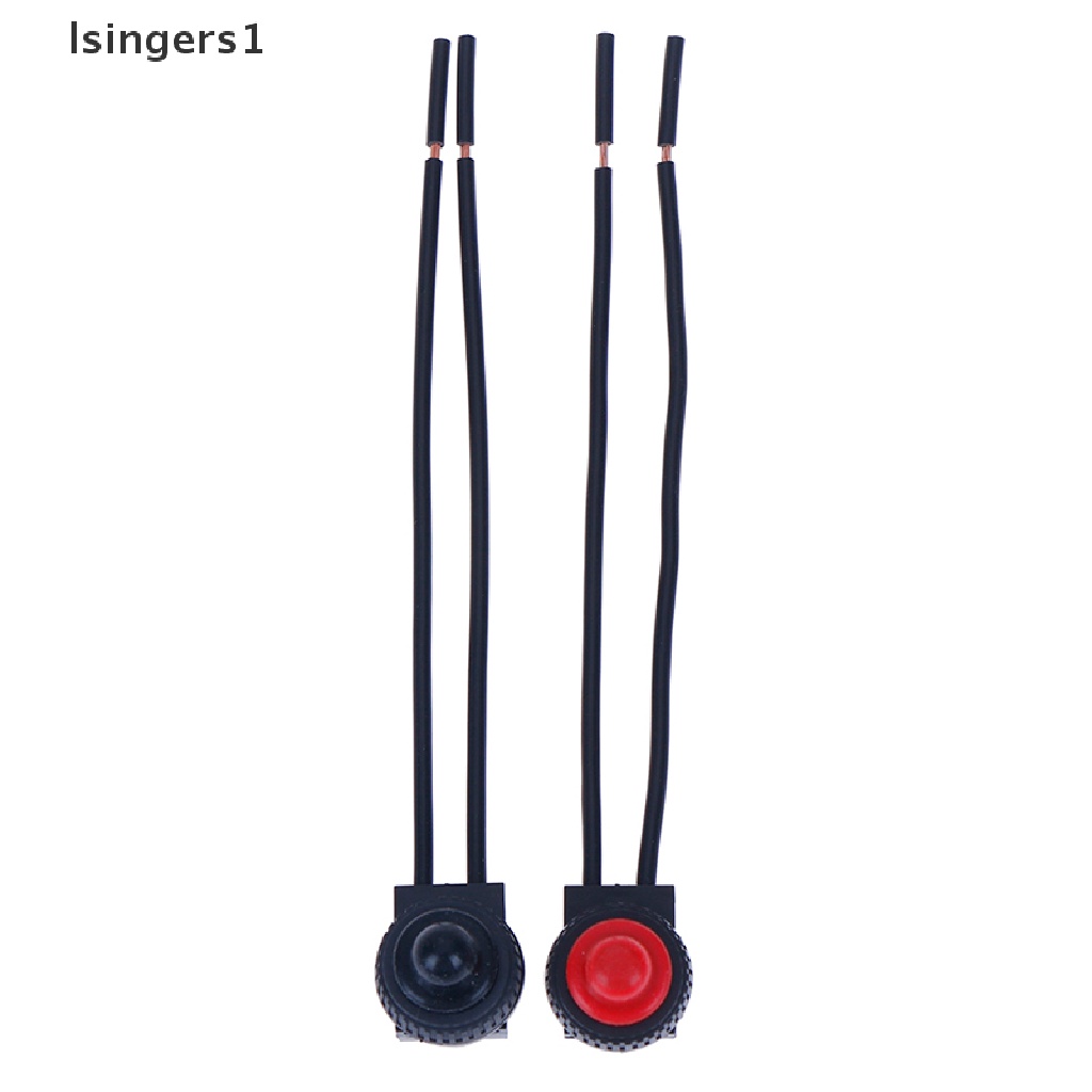 (lsingers1) Saklar Tombol Tekan on-off 220v Anti Air Dengan Kabel 4 &quot;Warna Hitam