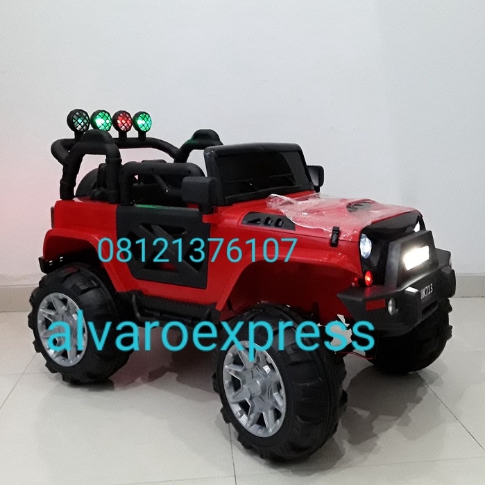 Mobil Mainan Aki Jeep Mokids Merah - Mobil Aki Jeep