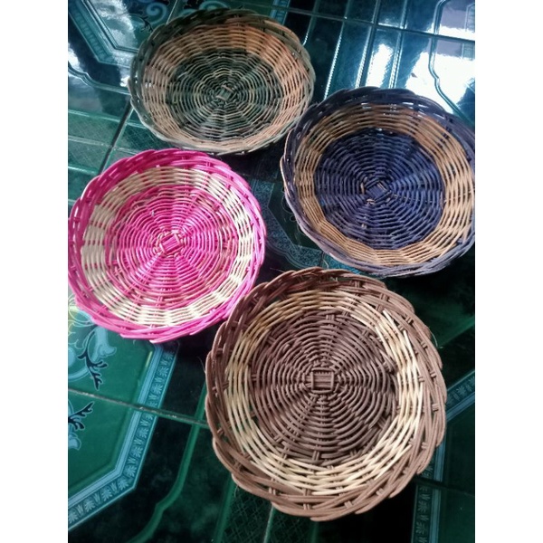 Piring rotan asli