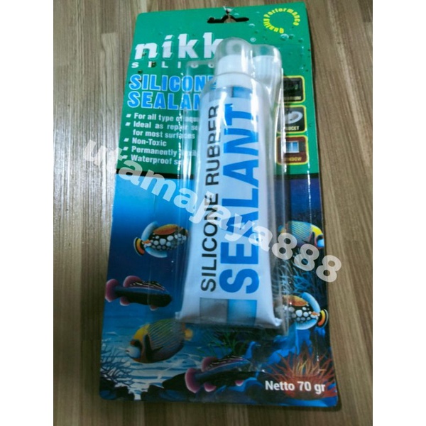 

LEM KACA SEALANT NIKKO 70gr SILICONE CLEAR BENING AQUARIUM RUBBER KARET