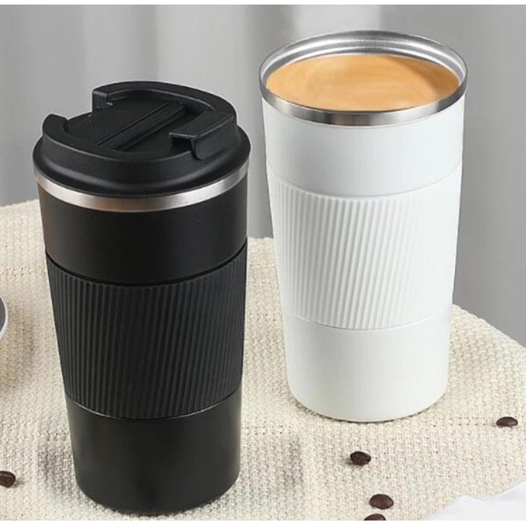 Tumbler Kopi Stainless Rubber Grip Murah