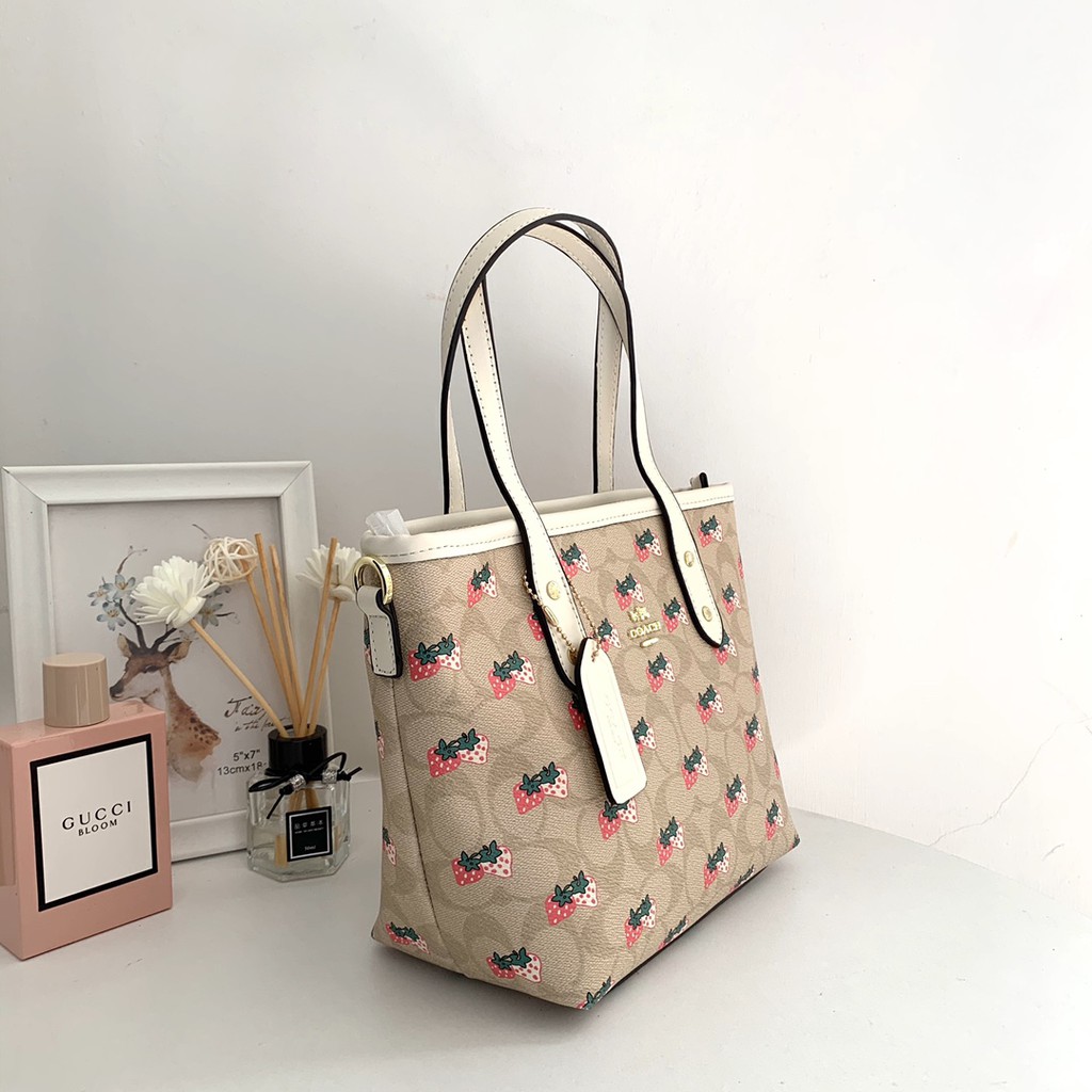 COACH tote bag medium size with long strap CO004
