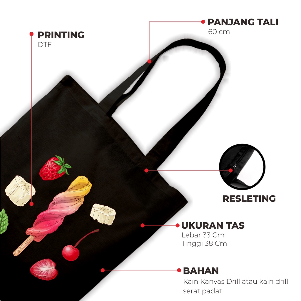 Sevine Totebag Tas Wanita Tote bag Resleting Girl Vintage Retro Colorful Black Series  - VTC4