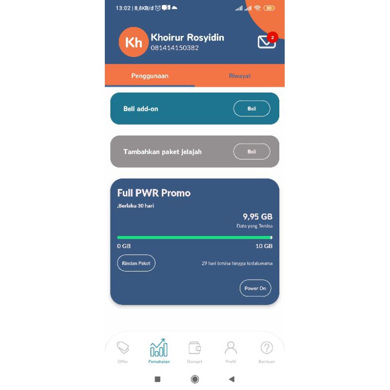 Kartu MPWR jaringan Indosat
