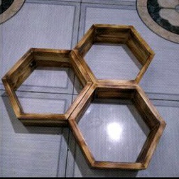 Rak hexagonal segi 6 ukr besar# jati londo