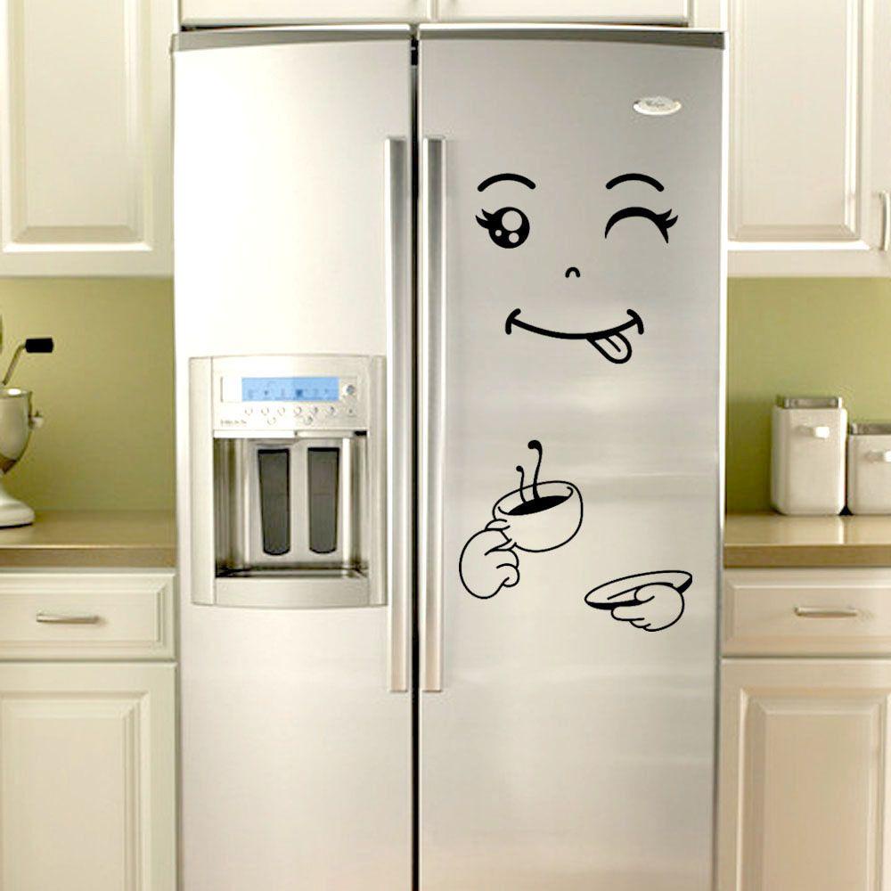 Stiker Kulkas Nanas Vinyl Cute Kitchen &amp; Dining Refrigerator Decal