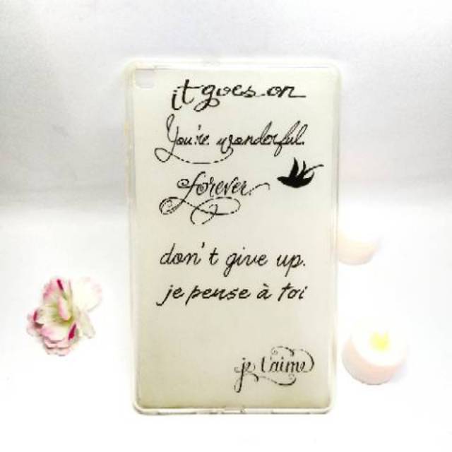 Case softcase soft case silikon Samsung galaxy tab A 8.0 T295 T290 karakter font
