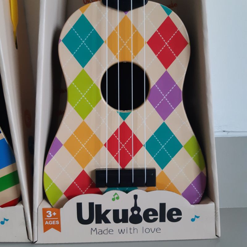 Mainan Ukulele Premium Anak - Gitar Lele Alat Musik Kentrung