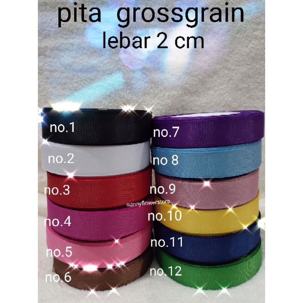 PITA SALUR GROSSGRAIN LEBAR 2 CM ISI 20 YARD