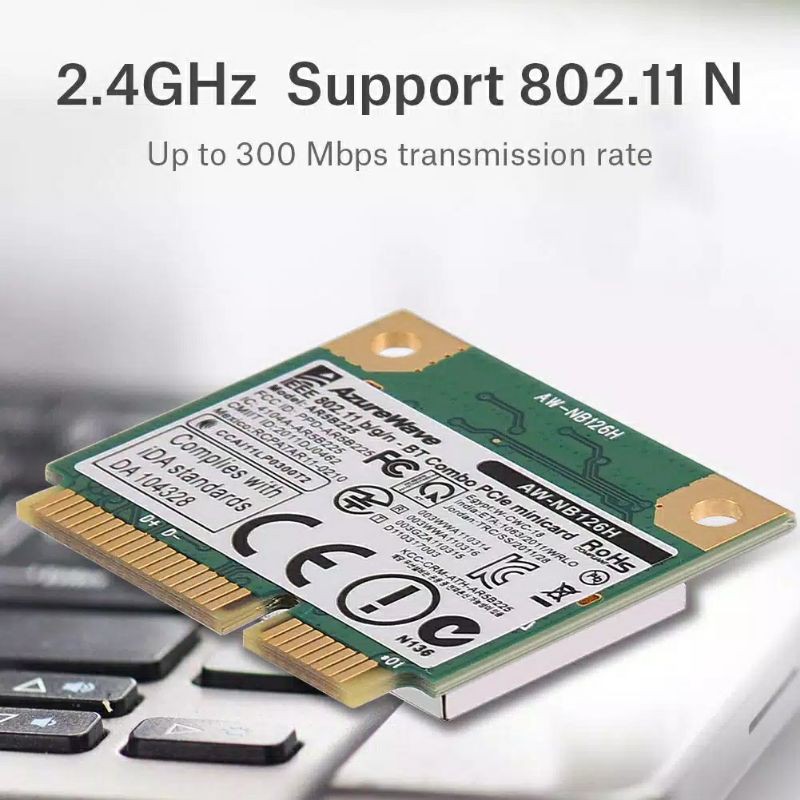 Wifi Card, 2.4G Bluetooth WIFI 2in1 Wireless Card Mini PCI-E Card Slot