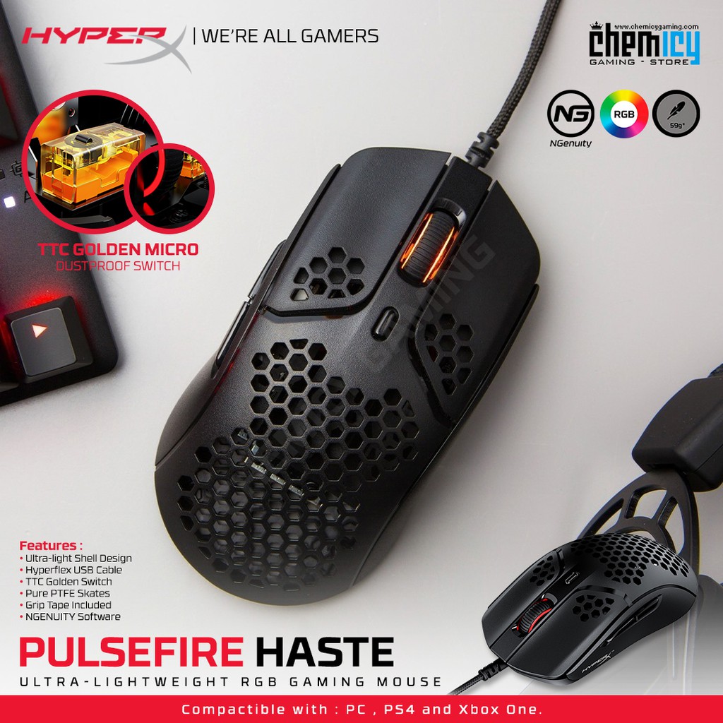 HyperX Pulsefire Haste RGB Ultra Lightweight Gaming Mouse