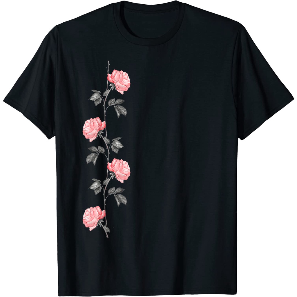 Kaos dewasa unisex Rose Flower Aesthetic Clothing Grunge Retro Rock Vintage 90s T-Shirt