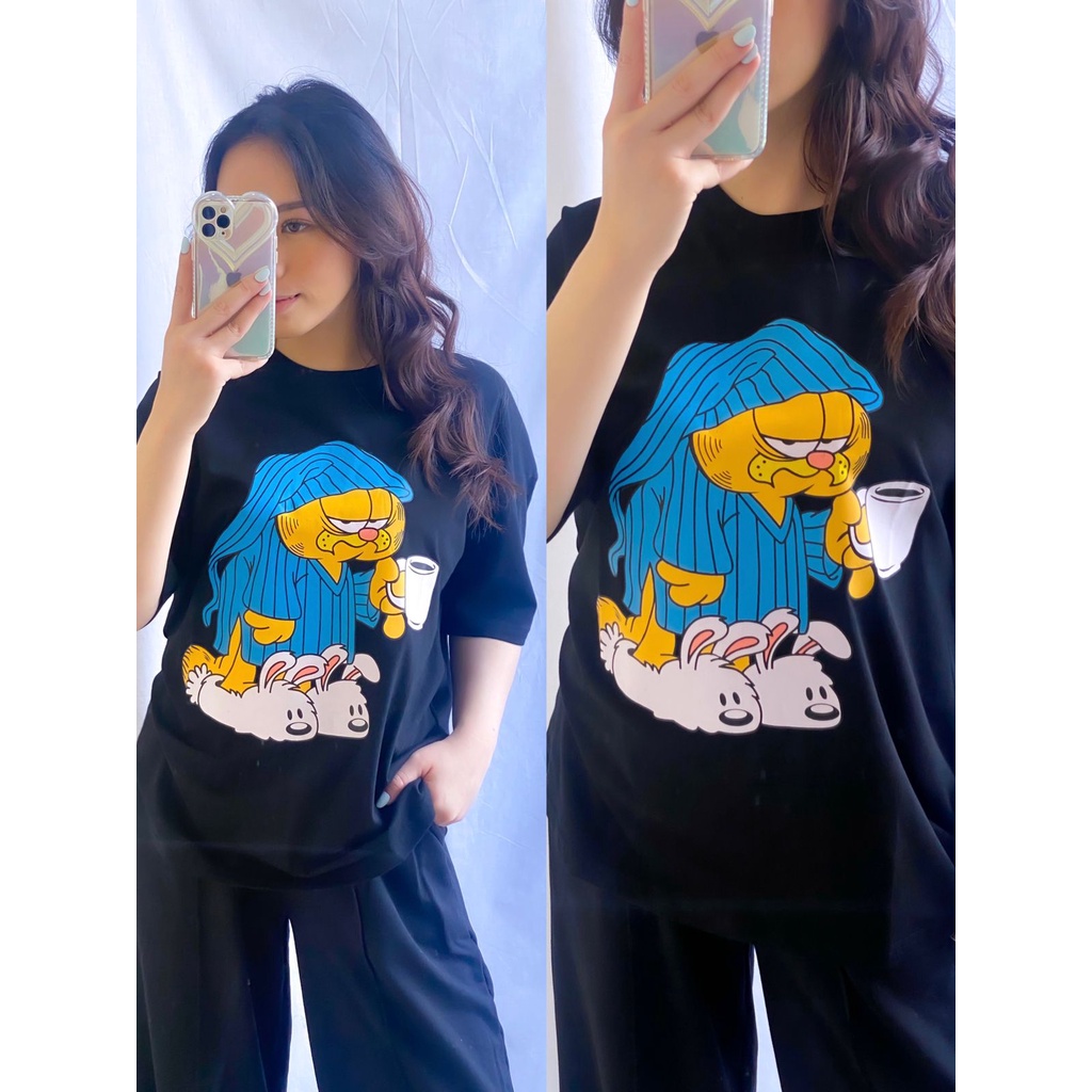 Kaos Oversize Wanita Atasan Wanita Jumbo Bahan Cotton Combed 30s