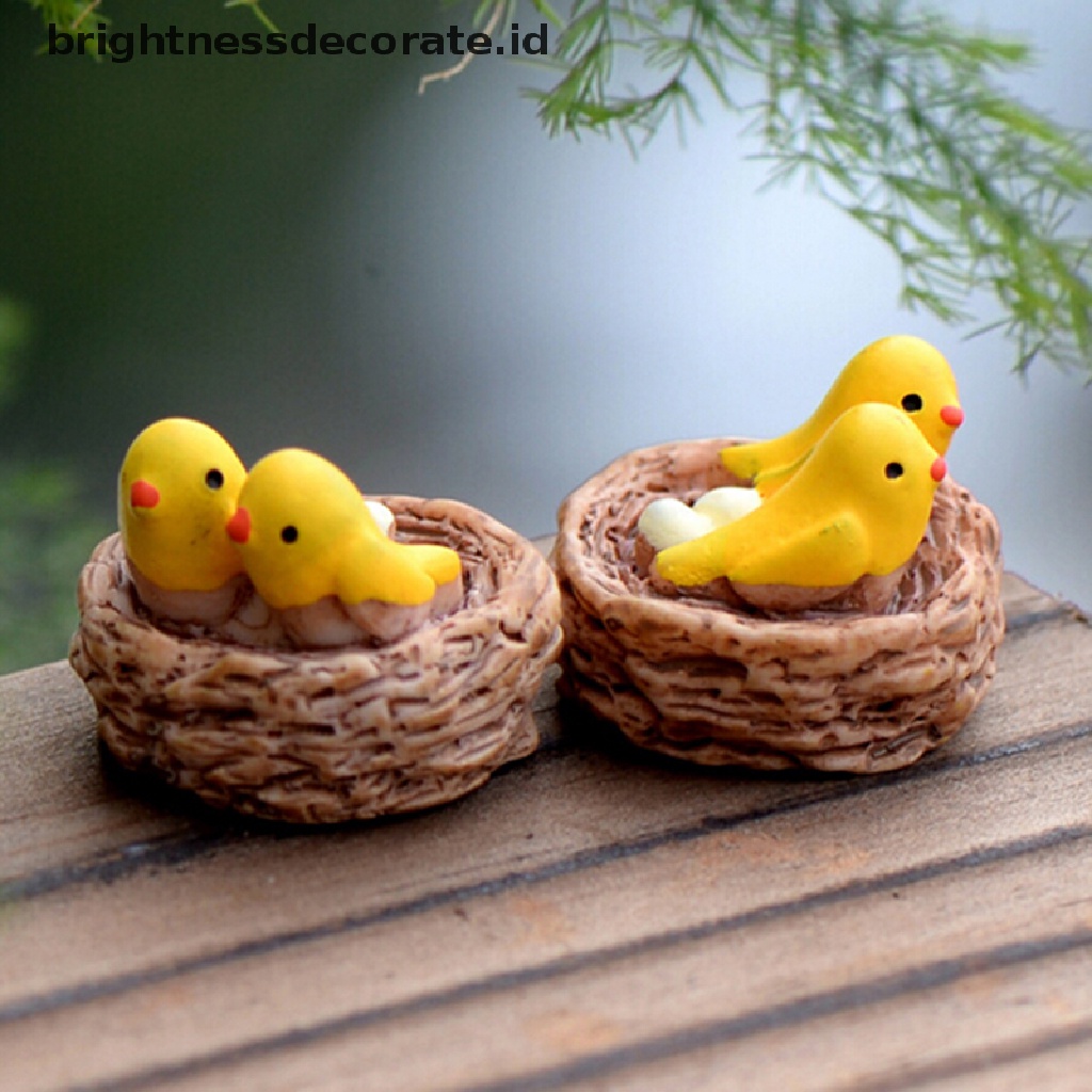 Miniatur Sarang Burung Bahan Resin