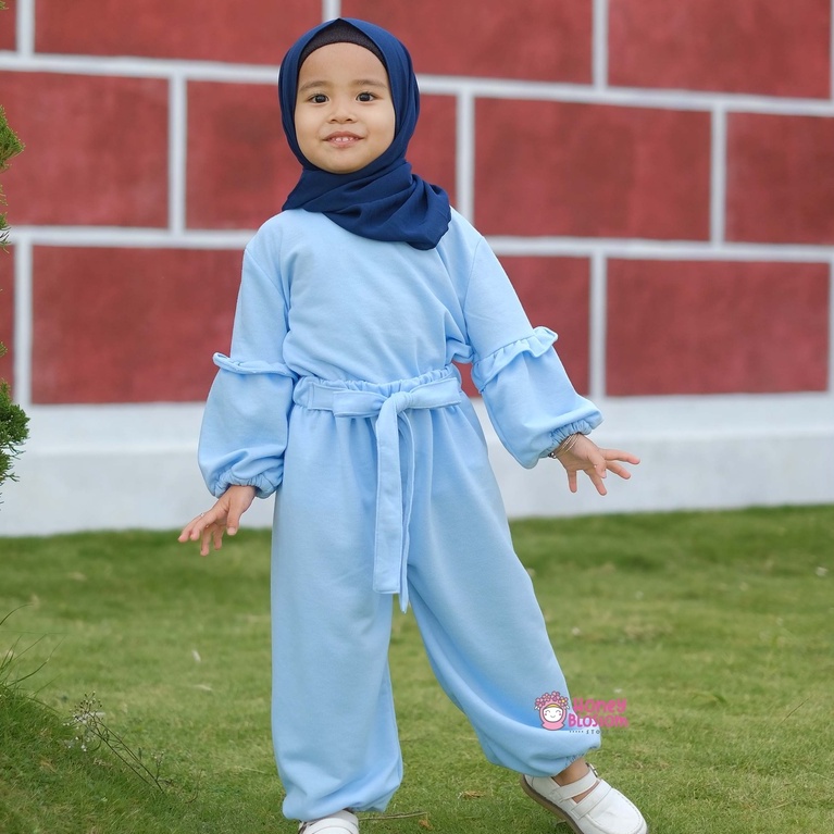 One Set Anak Perempuan / Setelan Muslim Anak Cantik Alika / Baju Muslim Anak 0-5 Tahun