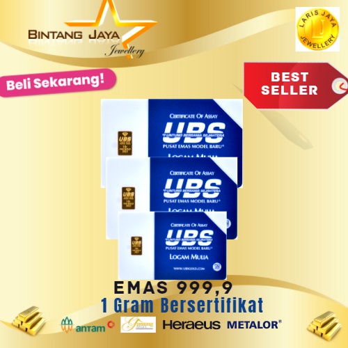 Logam mulia 1gr UBS termurah (LM) Emas 1gr bersertifikat sni batangan