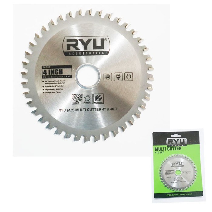 Multi Cutter Blade 4"x40T RYU / Mata Pisau Kayu Plastik Alumunium