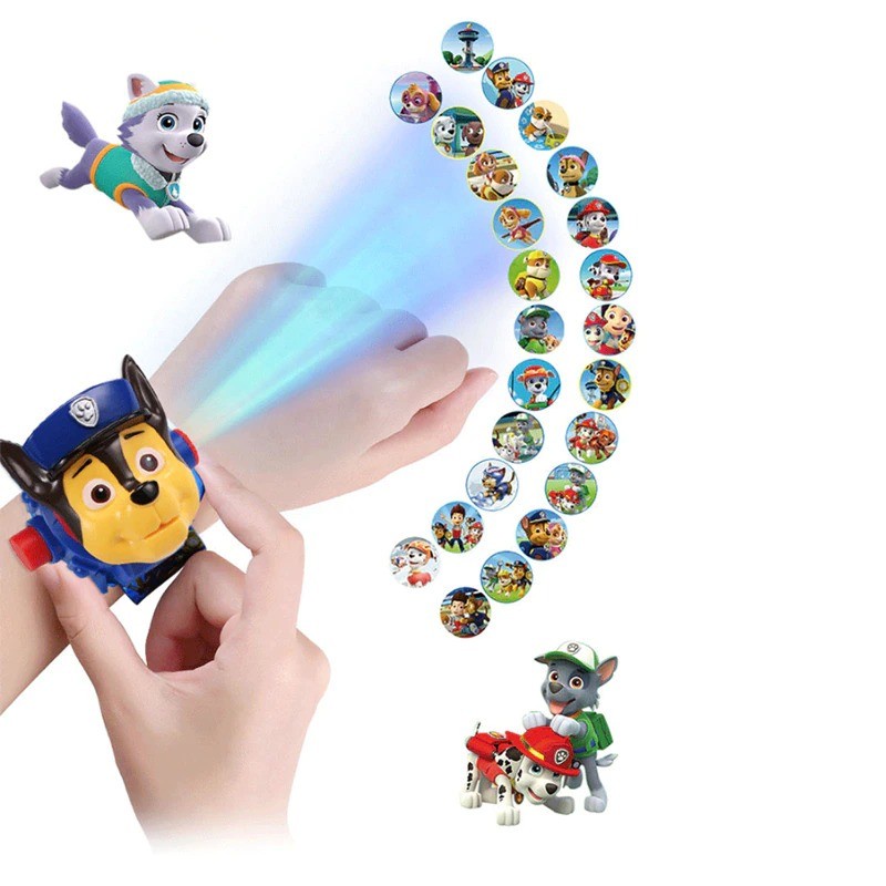 Jam Tangan LED Anak Paw patrol Projection Model Dog Everest - PP3189 - Blue