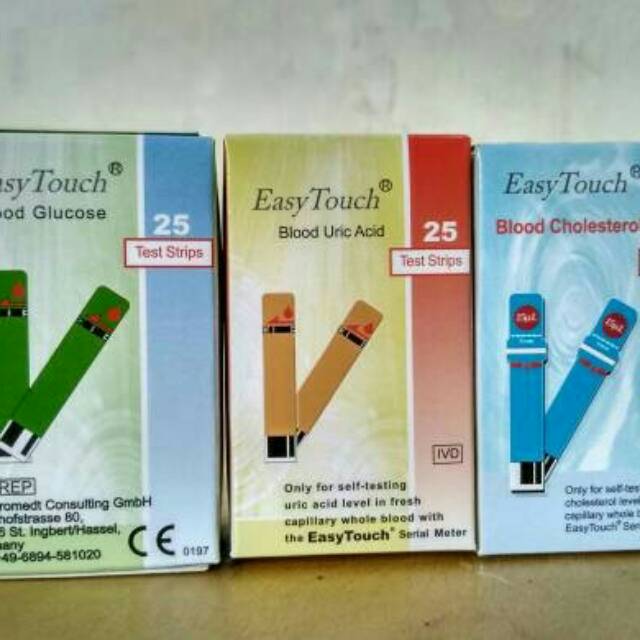 Paket Refill Strip Gula, Kolesterol, asam urat Easy touch, easytouch