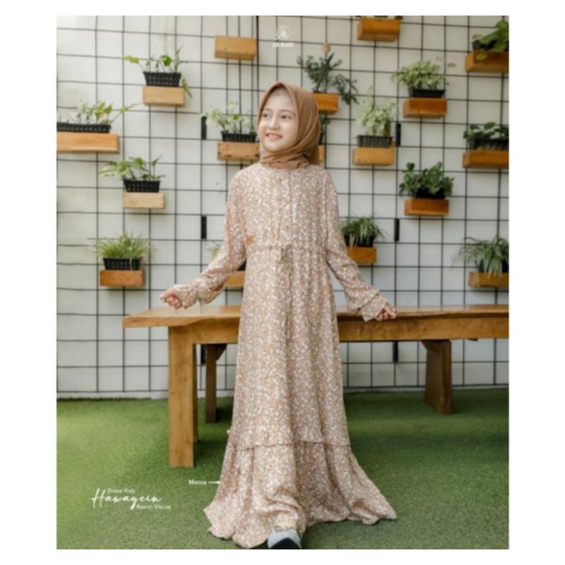 HAWAYEIN DRESS KIDS ARRAFI✓GAMIS ANAK✓GAMIS RAYON MOTIF✓TERLARIS✓