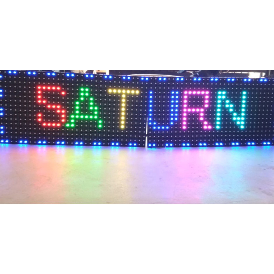 Running Text P10 RGB Outdoor Uk. 20cm x 132cm