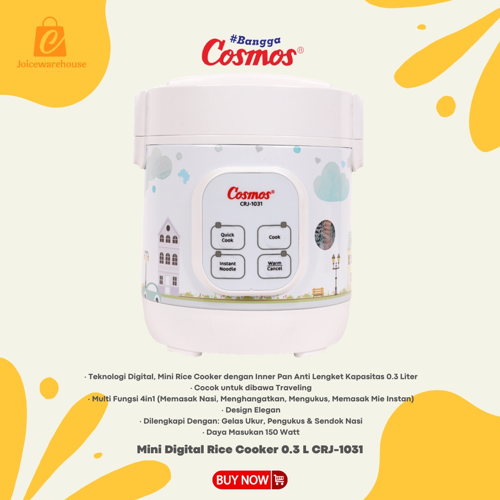 MAGIC COM / magicom / RICE COOKER Cosmos – Mini Digital Rice Cooker 0.3 L CRJ-1031