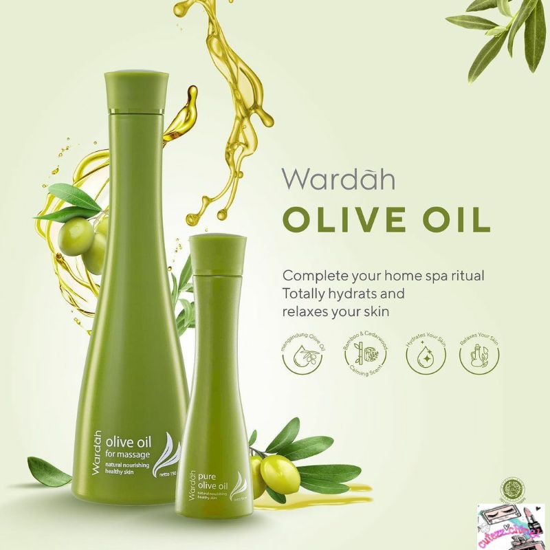 ☃Cutezz_Ching1☃Wardah Olive Oil for Massage 150 ml