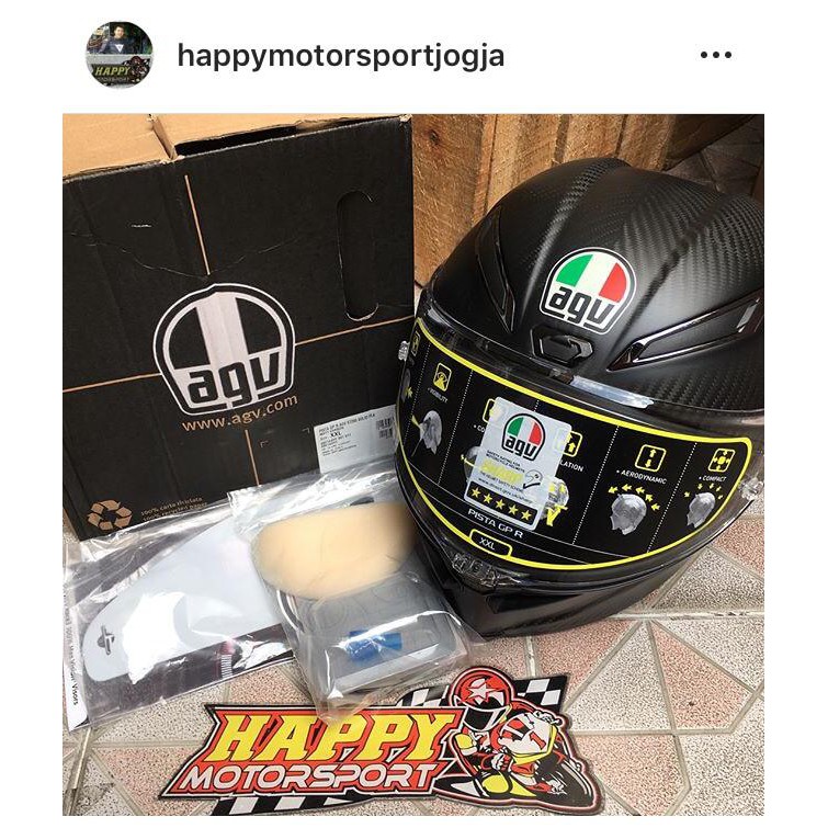 HELM FULLFACE AGV PISTA GPR MONO CARBONMATT ORIGINAL ITALY EUROFIT XXL