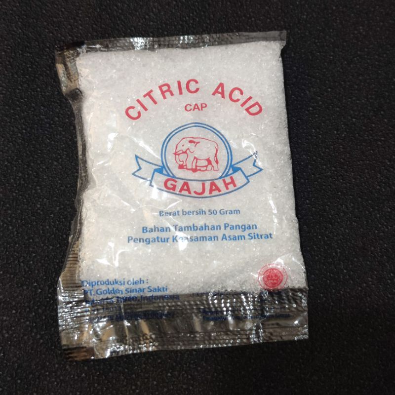 

0citrun cap gajah 50gr /citric acid /asam sitrat /pemutih /pembersih per sachet