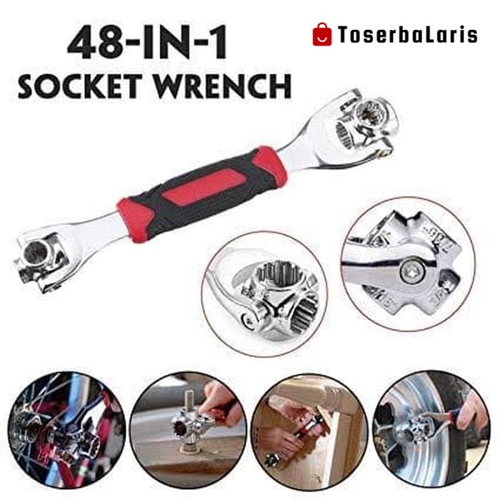 Kunci Socket Pas Universal Multifungsi Wrench 48 In 1
