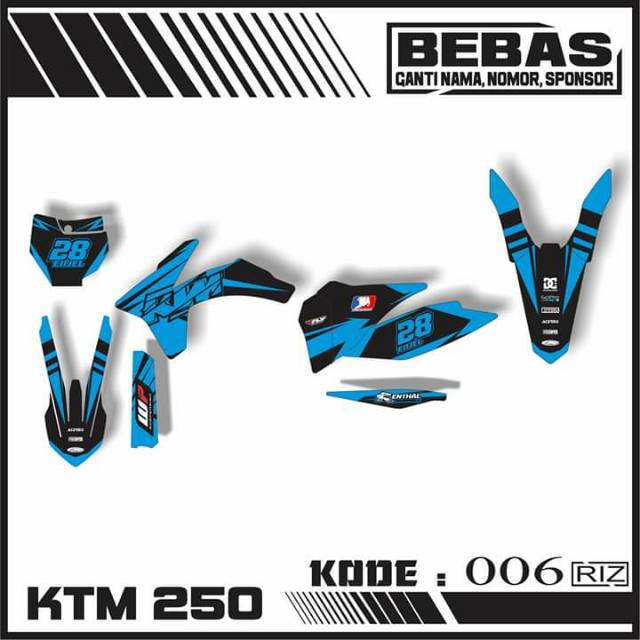 Sticker decal KTM 250 full body - Decal Variasi KTM 250 FULL BODY CUSTOM