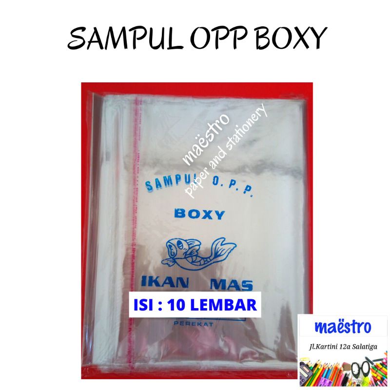 

Sampul Buku Plastik OPP Boxy Isi 10 Lembar