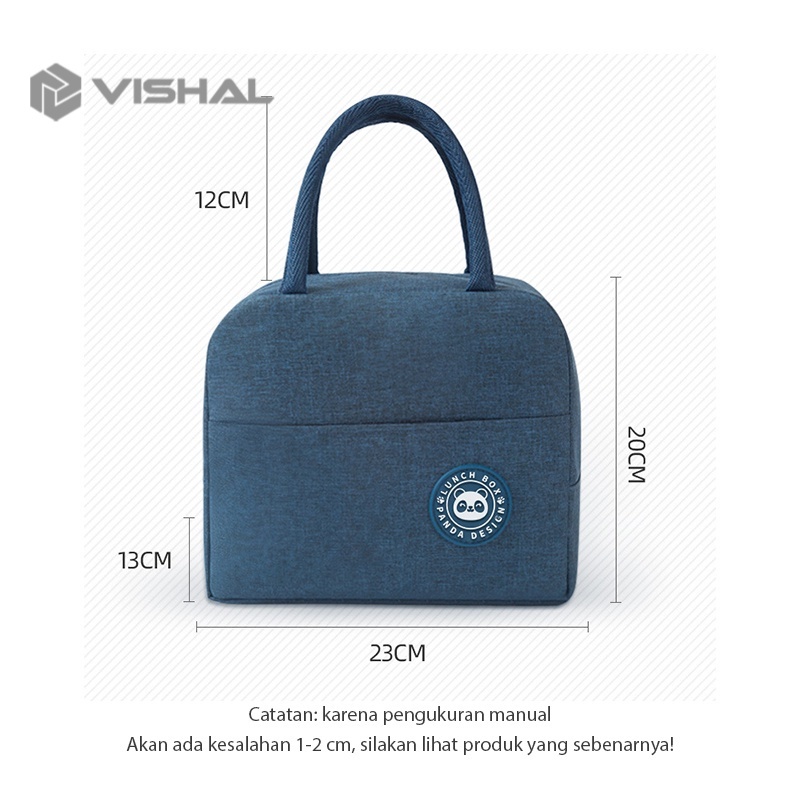 VISHAL Tas Travel Tempat Bekal Lunch Bag Premium Cooler Bag Makanan Sekolah Bahan 2 Lapis VS-8