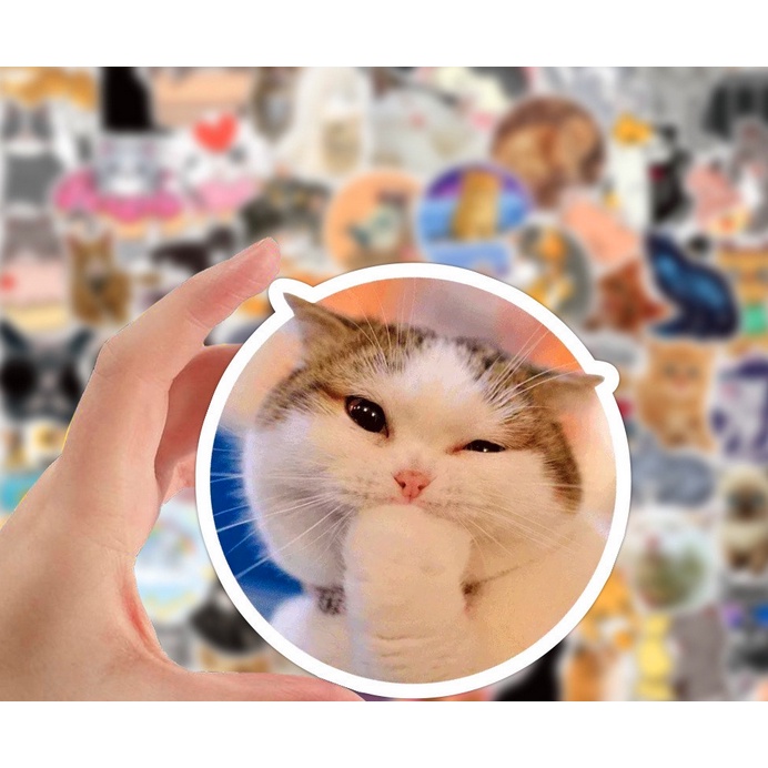 A103 STICKER 10PCS (KAWAII CATS) anti air notebook scrapbook label tempel motif kartun superhero super hero unik lucu atk alat tulis kantor murah viral termurah kartun komputer leptop handphone hp smartphone koper laptop tembok kulkas disney anime kucing