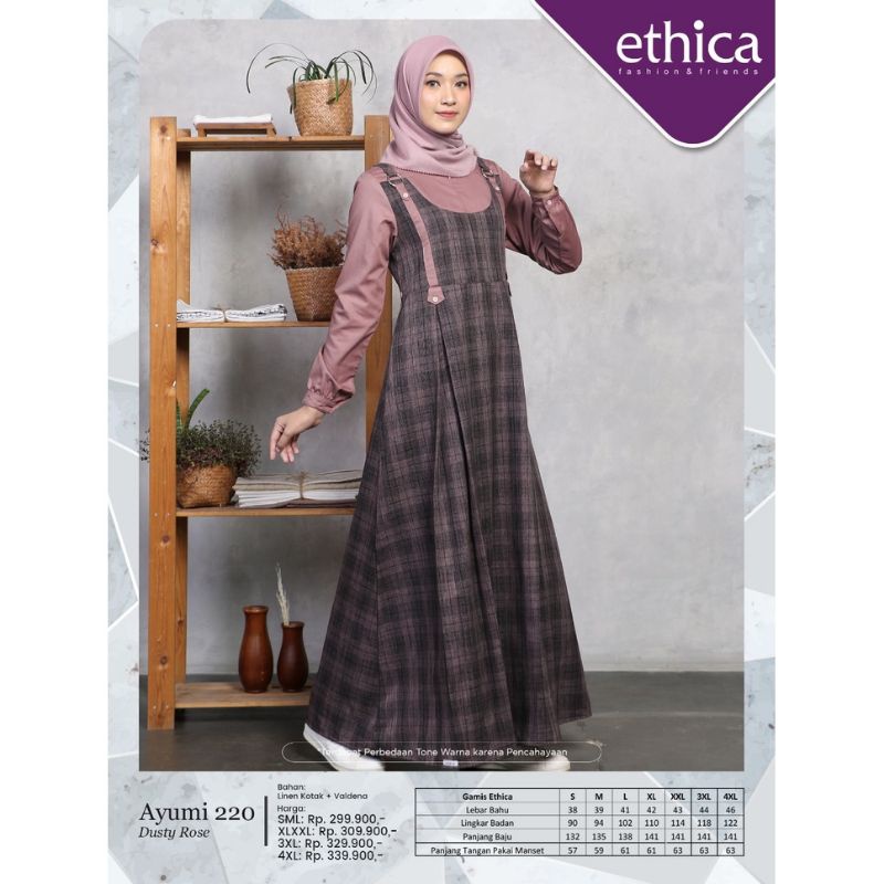 DRESS ETHICA AYUMI 220 DUSTY ROSE SIZE M