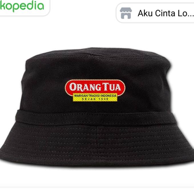 Topi BUCKET polos custom ORANG TUA WARiSAN TRADiSi iNDONESiA OUTDOOR Pria Wanita Unisex MFS Design