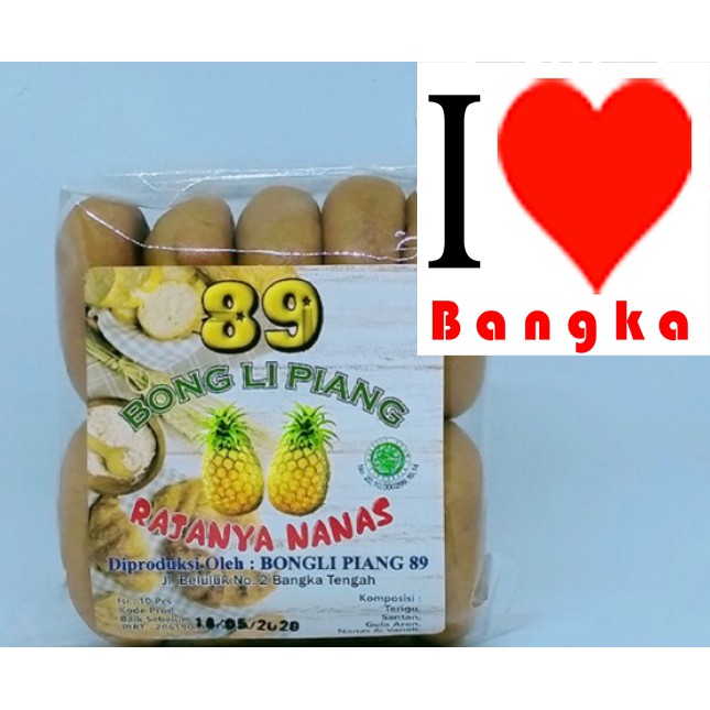 Kue Isi Selai Nanas Bong Li Piang Makanan Khas Bangka cap 89 450gr BSB-Uu