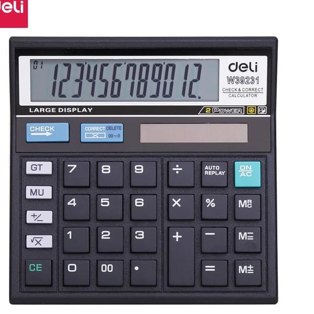 

GW0 DELI - WB / Kalkulator Kantor 12 Digit / Peralatan Kantor Murah ✢ Harga Murah