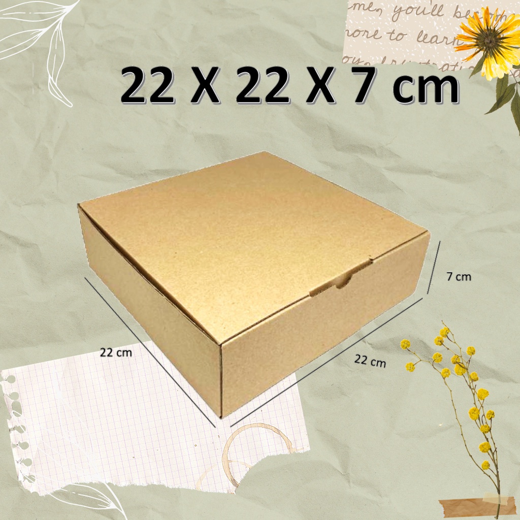 

Kardus 22x22x7 BOX (MIN ORDER 3 PCS) GIFTBOX DIE CUT GROSIR untuk kado / box kue bolu brownies kokoh