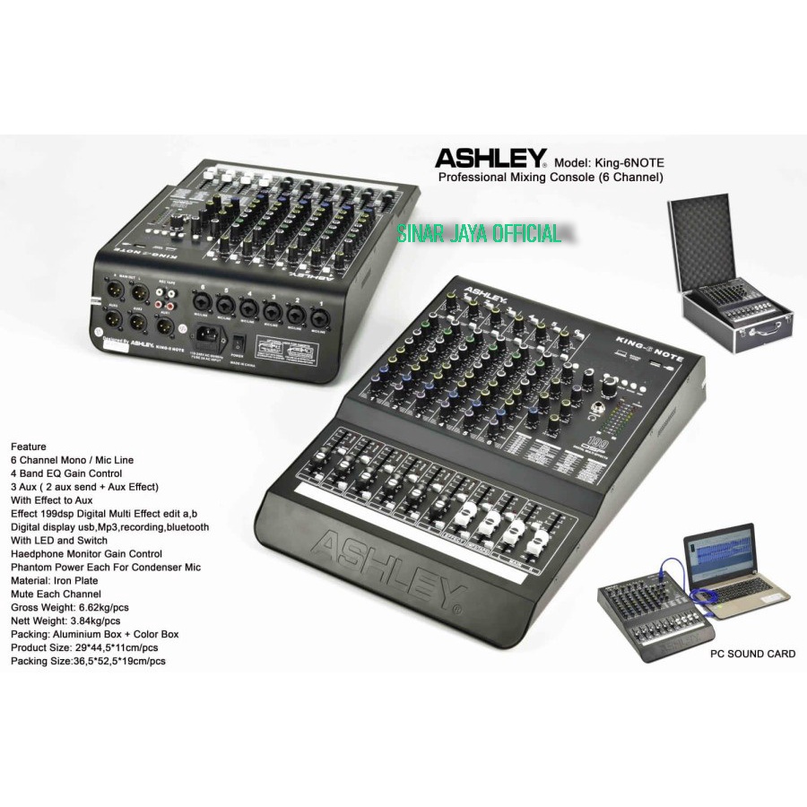 Mixer ASHLEY KING 6 NOTE / KING6NOTE / KING 6NOTE ORIGINAL ASHLEY