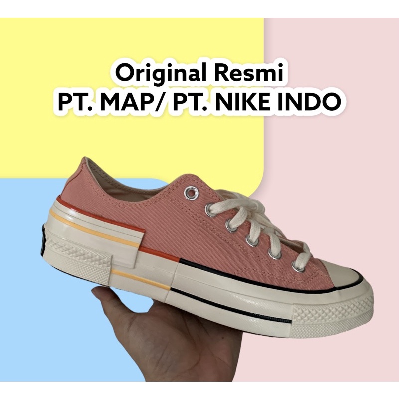 CONVERSE - Chuck 70 OX Pink Quartz Bright Poppy Original Resmi PT MAP