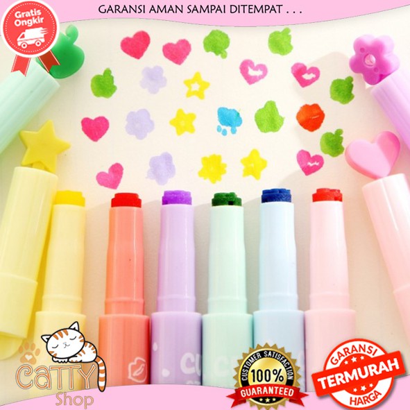 

CATTY TEXTLINER STAMP MOTIF LUCU / CUTE STAMP HIGHLIGTER/ HIGHLIGTER CAP STAMP